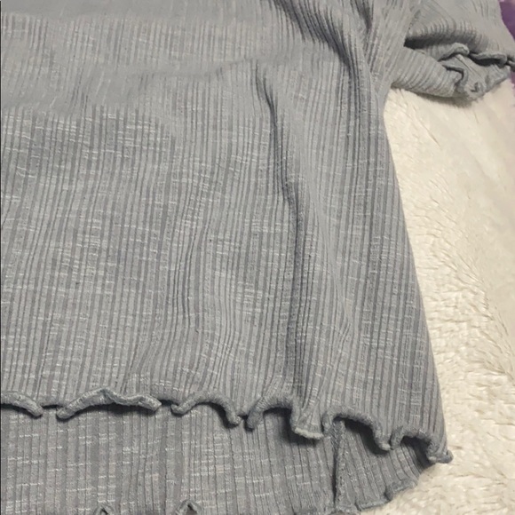 Blue garage cropped shirt - Picture 2 of 3